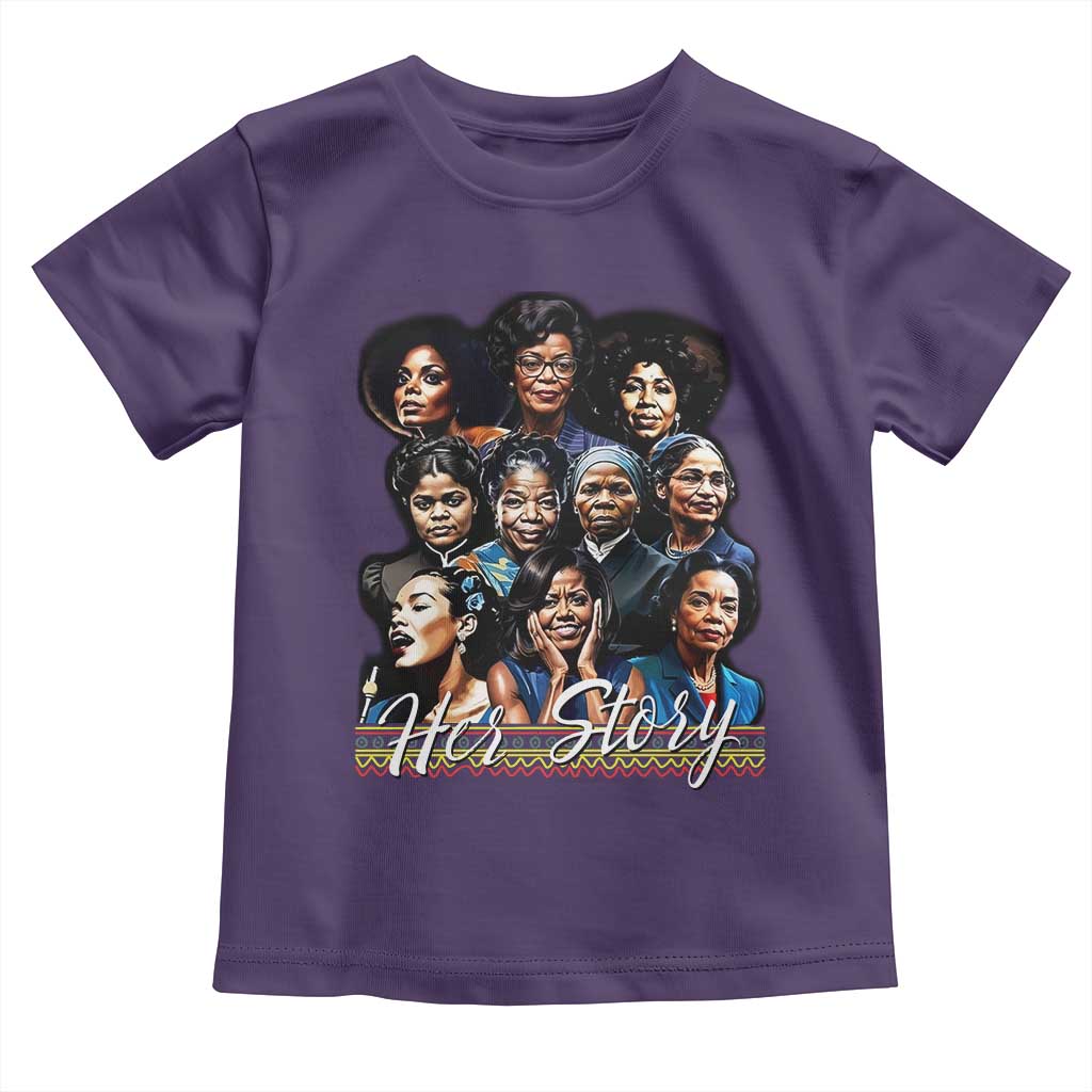 HerStory Tribute Toddler T Shirt Celebrating Legendary Black Women of History and Power - Wonder Print Shop