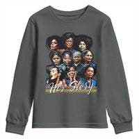 HerStory Tribute Youth Sweatshirt Celebrating Legendary Black Women of History and Power - Wonder Print Shop