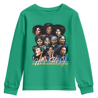 HerStory Tribute Youth Sweatshirt Celebrating Legendary Black Women of History and Power - Wonder Print Shop