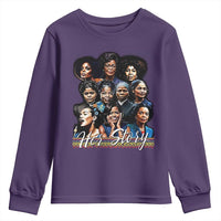 HerStory Tribute Youth Sweatshirt Celebrating Legendary Black Women of History and Power - Wonder Print Shop