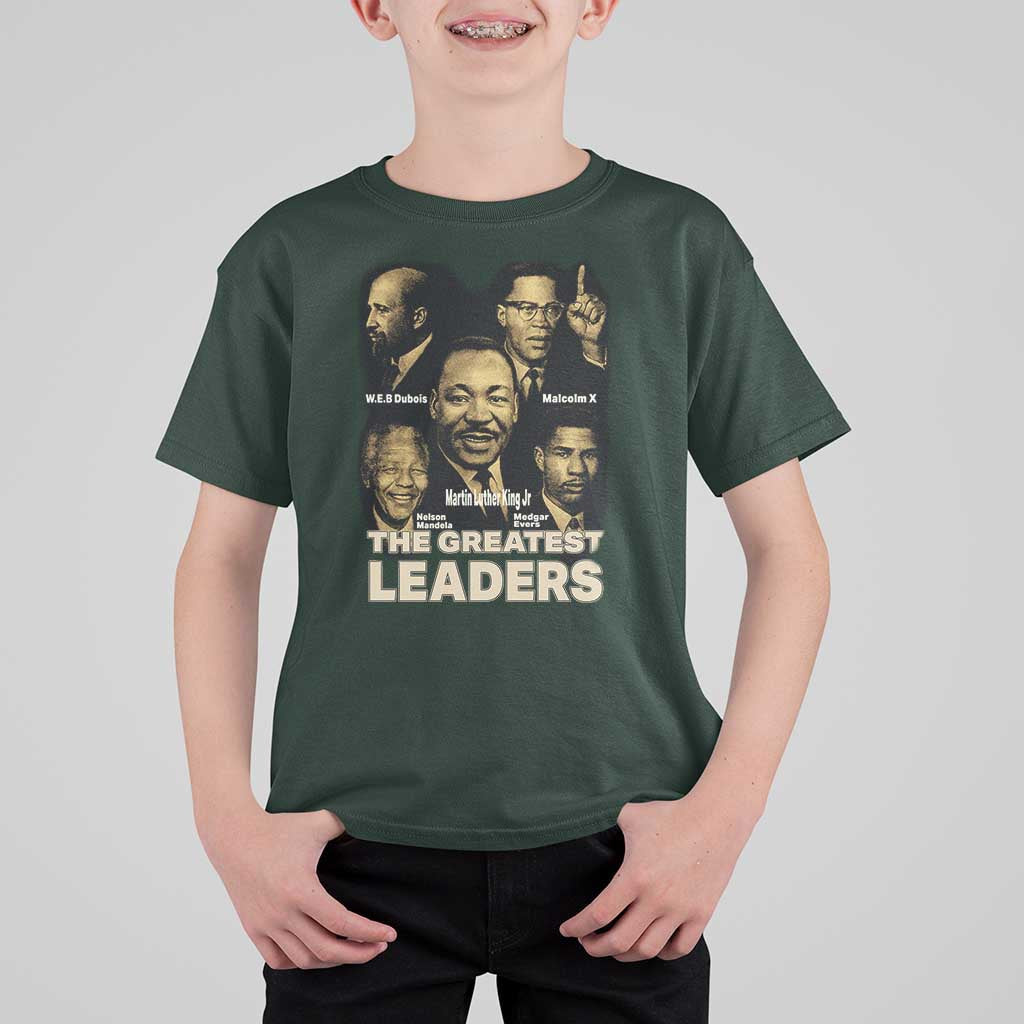The Greatest Black Leaders Tribute T Shirt For Kid Civil Rights Icons Legacy