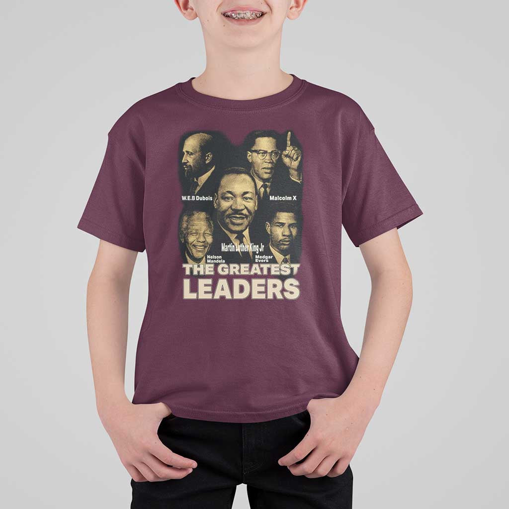 The Greatest Black Leaders Tribute T Shirt For Kid Civil Rights Icons Legacy