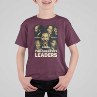 The Greatest Black Leaders Tribute T Shirt For Kid Civil Rights Icons Legacy