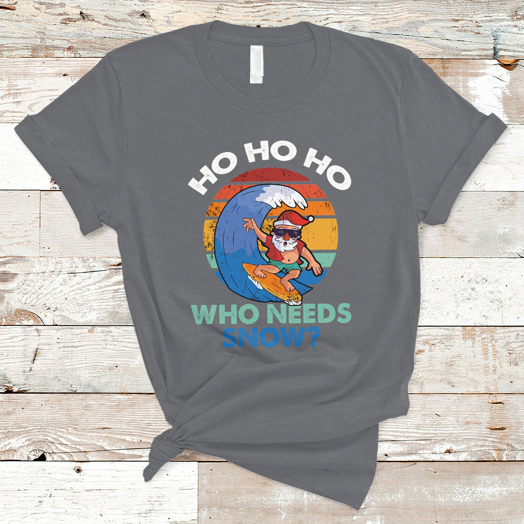 Christmas in July T Shirt Funny Santa Surfing Christmas In July Summer Hawaii Beach - Wonder Print Shop