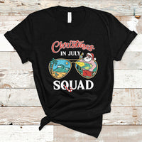 Christmas in July T Shirt Christmas In July Squad Funny Summer Xmas Beach Holiday - Wonder Print Shop