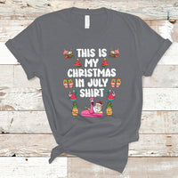 Christmas in July T Shirt This Is My Christmas In July Shirt Xmas Santa Summer Beach - Wonder Print Shop