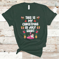 Christmas in July T Shirt This Is My Christmas In July Shirt Xmas Santa Summer Beach - Wonder Print Shop