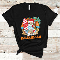 Christmas in July T Shirt Mele Kalikimaka Palm Tree Hawaiian Santa Christmas In July - Wonder Print Shop