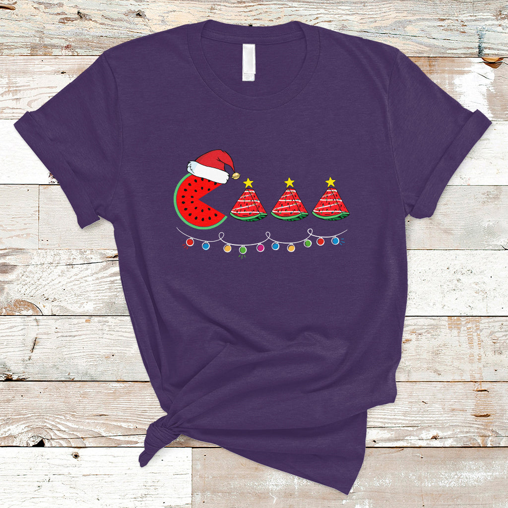 Christmas in July T Shirt Lighting Santa Watermelon Pie Eating Christmas In July - Wonder Print Shop