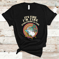 Christmas in July T Shirt It's Fine I'm Fine Everything Is Fine Christmas In July - Wonder Print Shop