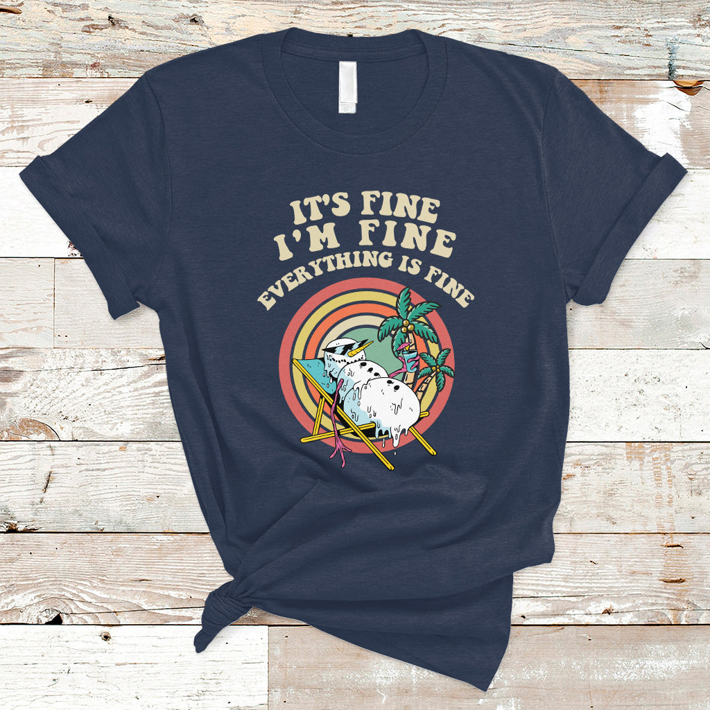 Christmas in July T Shirt It's Fine I'm Fine Everything Is Fine Christmas In July - Wonder Print Shop