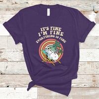 Christmas in July T Shirt It's Fine I'm Fine Everything Is Fine Christmas In July - Wonder Print Shop