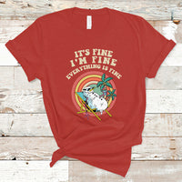 Christmas in July T Shirt It's Fine I'm Fine Everything Is Fine Christmas In July - Wonder Print Shop
