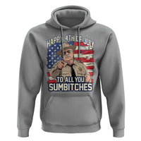 Happy 4th of July To All You Sumbitches Funny Sheriff Hoodie Retro Movie Quote Inspo Country Humor