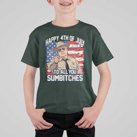 Happy 4th of July To All You Sumbitches Funny Sheriff T Shirt For Kid Retro Movie Quote Inspo Country Humor