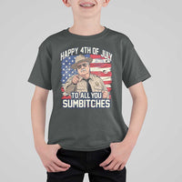 Happy 4th of July To All You Sumbitches Funny Sheriff T Shirt For Kid Retro Movie Quote Inspo Country Humor