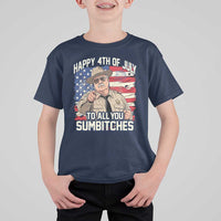 Happy 4th of July To All You Sumbitches Funny Sheriff T Shirt For Kid Retro Movie Quote Inspo Country Humor