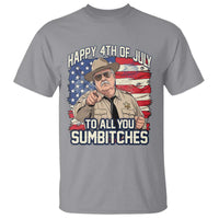 Happy 4th of July To All You Sumbitches Funny Sheriff T Shirt Retro Movie Quote Inspo Country Humor