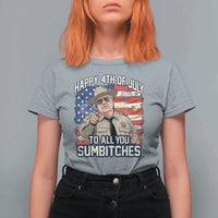 Happy 4th of July To All You Sumbitches Funny Sheriff T Shirt For Women Retro Movie Quote Inspo Country Humor