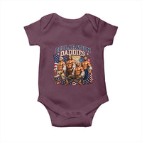 1776 America Declaration Daddies Patriotic Baby Onesie Funny Buff Founding Fathers Muscular Patriots