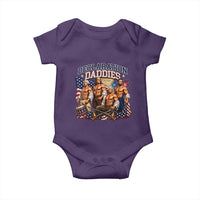 1776 America Declaration Daddies Patriotic Baby Onesie Funny Buff Founding Fathers Muscular Patriots