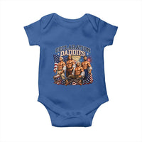 1776 America Declaration Daddies Patriotic Baby Onesie Funny Buff Founding Fathers Muscular Patriots