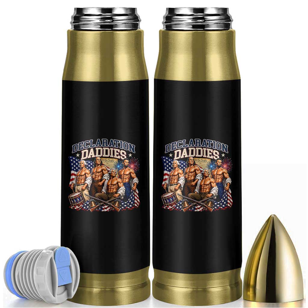 1776 America Declaration Daddies Patriotic Bullet Tumbler Funny Buff Founding Fathers Muscular Patriots