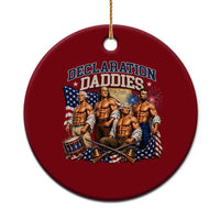 1776 America Declaration Daddies Patriotic Ceramic Ornament Funny Buff Founding Fathers Muscular Patriots