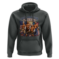 1776 America Declaration Daddies Patriotic Hoodie Funny Buff Founding Fathers Muscular Patriots