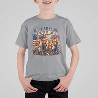 1776 America Declaration Daddies Patriotic T Shirt For Kid Funny Buff Founding Fathers Muscular Patriots