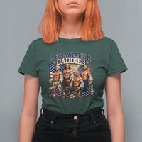 1776 America Declaration Daddies Patriotic T Shirt For Women Funny Buff Founding Fathers Muscular Patriots
