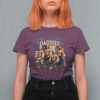 1776 America Declaration Daddies Patriotic T Shirt For Women Funny Buff Founding Fathers Muscular Patriots