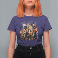 1776 America Declaration Daddies Patriotic T Shirt For Women Funny Buff Founding Fathers Muscular Patriots