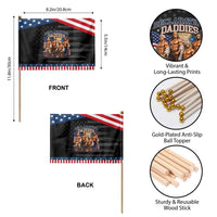1776 America Declaration Daddies Patriotic Handheld Flag Funny Buff Founding Fathers Muscular Patriots