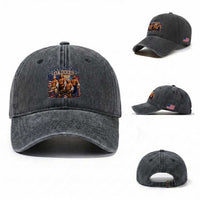 1776 America Declaration Daddies Patriotic Washed Cotton Baseball Cap Funny Buff Founding Fathers Muscular Patriots