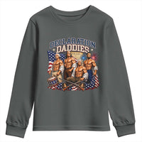 1776 America Declaration Daddies Patriotic Youth Sweatshirt Funny Buff Founding Fathers Muscular Patriots