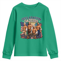 1776 America Declaration Daddies Patriotic Youth Sweatshirt Funny Buff Founding Fathers Muscular Patriots