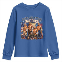 1776 America Declaration Daddies Patriotic Youth Sweatshirt Funny Buff Founding Fathers Muscular Patriots
