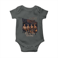 Declaration Daddies Campfire Gathering Graphic Baby Onesie Shirtless Founding Fathers Patriotic Summer 4th of July Celebration