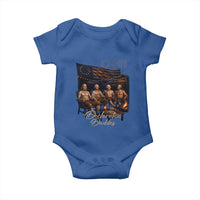 Declaration Daddies Campfire Gathering Graphic Baby Onesie Shirtless Founding Fathers Patriotic Summer 4th of July Celebration