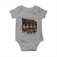 Declaration Daddies Campfire Gathering Graphic Baby Onesie Shirtless Founding Fathers Patriotic Summer 4th of July Celebration