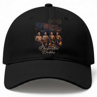 Declaration Daddies Campfire Gathering Graphic Baseball Cap Shirtless Founding Fathers Patriotic Summer 4th of July Celebration
