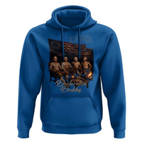 Declaration Daddies Campfire Gathering Graphic Hoodie Shirtless Founding Fathers Patriotic Summer 4th of July Celebration
