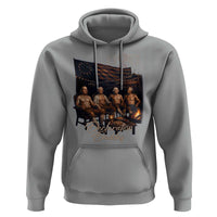 Declaration Daddies Campfire Gathering Graphic Hoodie Shirtless Founding Fathers Patriotic Summer 4th of July Celebration
