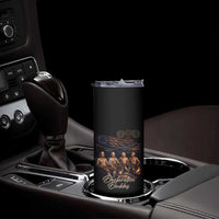 Declaration Daddies Campfire Gathering Graphic Skinny Tumbler Shirtless Founding Fathers Patriotic Summer 4th of July Celebration