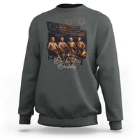 Declaration Daddies Campfire Gathering Graphic Sweatshirt Shirtless Founding Fathers Patriotic Summer 4th of July Celebration