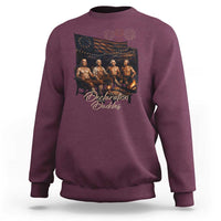 Declaration Daddies Campfire Gathering Graphic Sweatshirt Shirtless Founding Fathers Patriotic Summer 4th of July Celebration