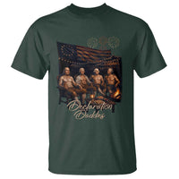 Declaration Daddies Campfire Gathering Graphic T Shirt Shirtless Founding Fathers Patriotic Summer 4th of July Celebration