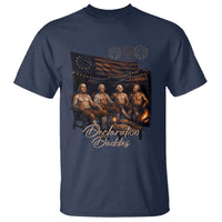 Declaration Daddies Campfire Gathering Graphic T Shirt Shirtless Founding Fathers Patriotic Summer 4th of July Celebration