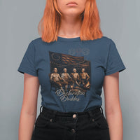Declaration Daddies Campfire Gathering Graphic T Shirt For Women Shirtless Founding Fathers Patriotic Summer 4th of July Celebration